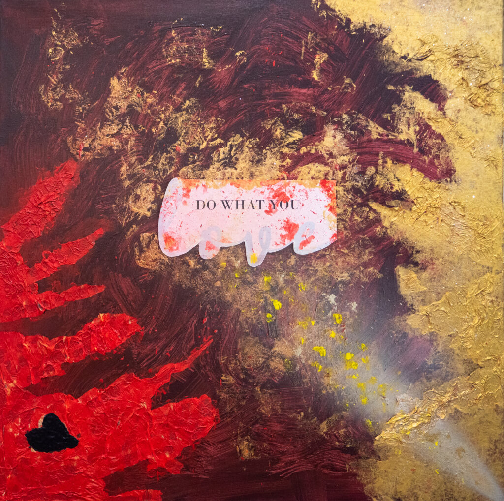 Tableau abstrait émotionnel aux reliefs texturés "La déchirure " – série Résilience – peinture artistique BKenzArt