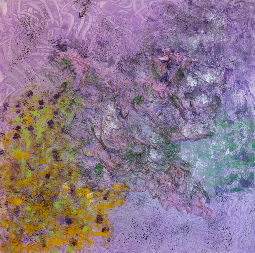 Tableau abstrait émotionnel aux reliefs texturés " La perception" – série Résilience – création contemporaine de BKenzArt