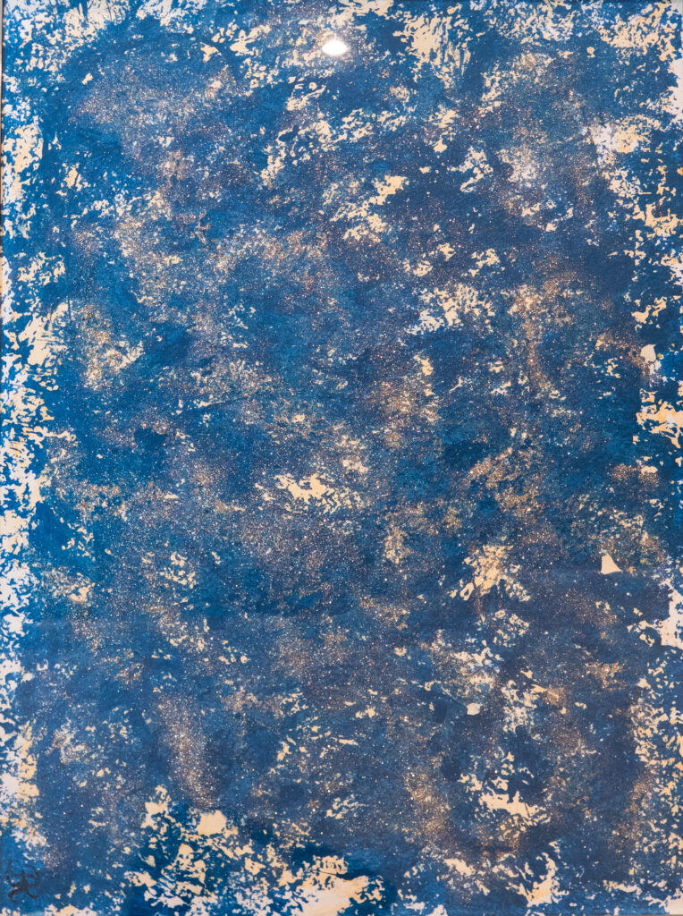 Peinture abstraite expressive inspirée des émotions intérieures – série ce qui brille d'un éclat "Fulgurant" – artiste BKenzArt